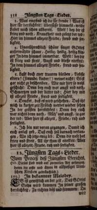 12. Jüngsten Tags-Lieder.