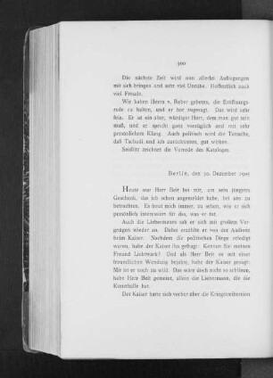 Berlin, den 30. Dezember 1905