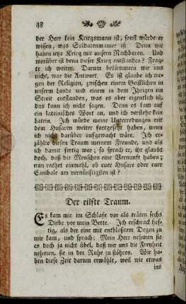 Der eilfte Traum. - Der funfzehnte Traum.