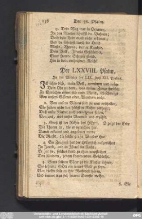 Der LXXVIII. Psalm.