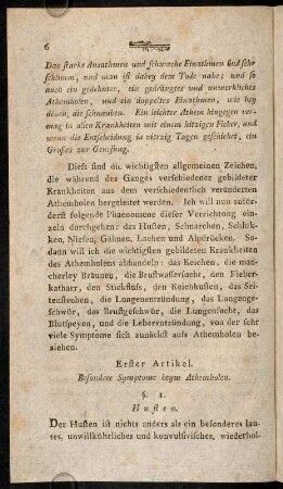 6-15, §. I. Husten. - §. 2. Schnarchen.
