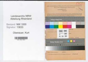 Entnazifizierung Kurt Obenauer, geb. 05.10.1902 (Wissenschaftl.Assistent)