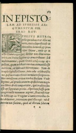 In Epistolam Ad Ephesios Argumentum per Eras. Rot.