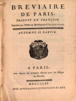 Breviaire De Paris, 6. Automne ; 2