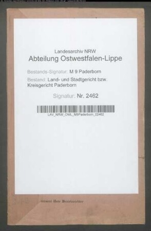 Erblasser: Gottschalk, Henriette, geb. Meyer: