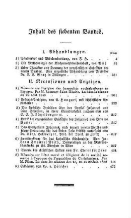 475 Inhaltsverzeichnis
