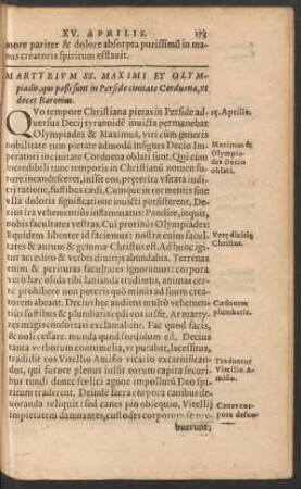 Martyrium SS. Maximi Et Olympiadis ...