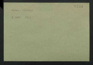Faber, Wilhelm
