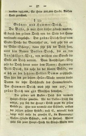 § 33. Grüner- und Hammer-Deich