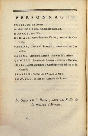 Horace : Tragédie
