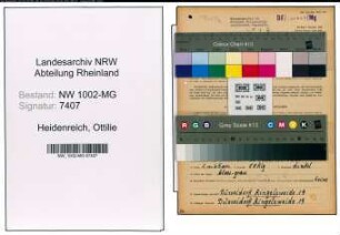 Entnazifizierung Ottilie Heidenreich , geb. 16.10.1906 (Hansangest.)