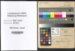 Entnazifizierung Josef Stommel , geb. 28.12.1902 (Arbeiter)