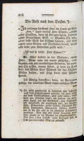 Die Reise nach dem Deister