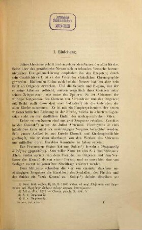 Sextus Julius Africanus und die byzantinische Chronographie, 1. Die Chronographie des Julius Africanus