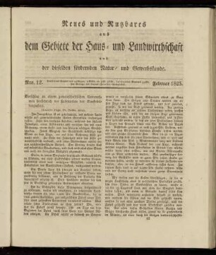Nro. 12. Februar 1825.