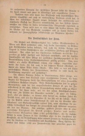 Die Persönlichkeit der Frau