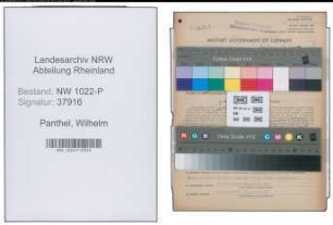 Entnazifizierung Wilhelm Panthel , geb. 27.09.1898 (Werkmeister)