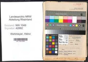 Entnazifizierung Heinz Wehmeyer , geb. 13.05.1922 (Steuerinspektor)