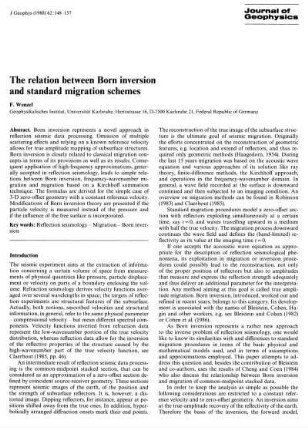 The relation between Born inversion and standard migration schemes