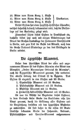 Die ägyptische Maurerei
