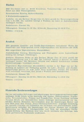 Historische Sondersammlungen