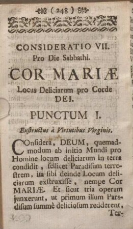 Consideratio VII. Pro Die Sabbathi.