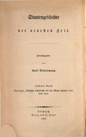 Geschichte Oesterreichs seit dem Wiener Frieden 1809, 1. Der Verfall des alten Reiches