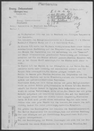 Ernsbach: Inspektionsbericht 1960