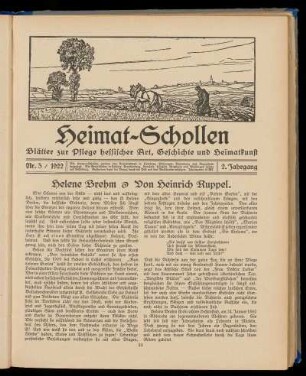 Heimat-Schollen 2. Jahrgang, Nr. 5, 1922