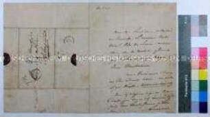 Schreiben des Alphonse de Lamartine