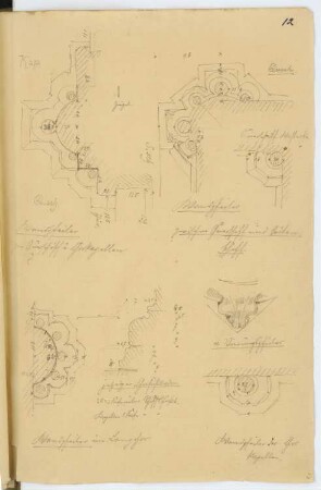 S. Andrea, Vercelli: Details (aus: Skizzen- und Fotoalbum 4)
