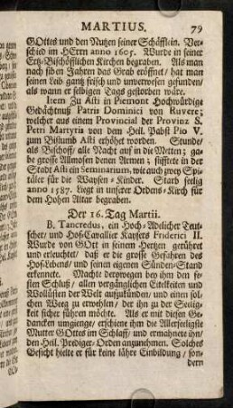 79-98, Tag 16. - 31.
