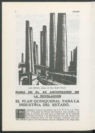 El Plan Quinquenal para la Industria del Estado