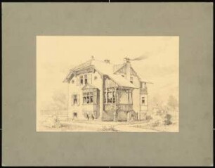 Landhaus: Perspektivische Ansicht