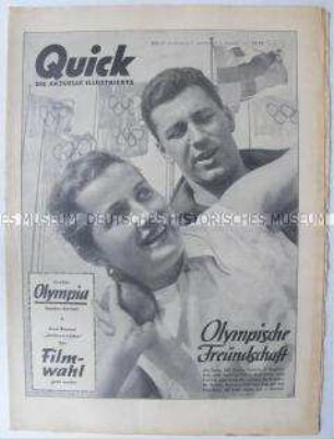 Unterhaltungszeitschrift "Quick" u.a. über die Olympischen Spielen 1952 in Helsinki