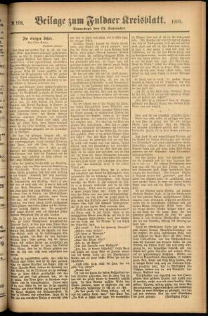 Zweite Ausgabe vom Samstag, den 15. September 1900.