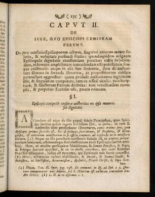 135-160, Capvt III. De Ivre, Qvo Episcopi Censvram Fervnt.
