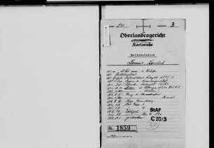 Sonner, Leonhard; Justizrat; geb. 29.9.1872 in Urloffen, Appenweier; gest. 24.3.1937 in Breisach