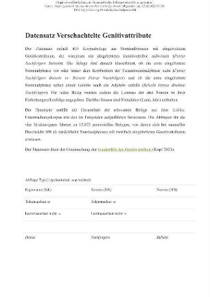Datensatz Verschachtelte Genitivattribute