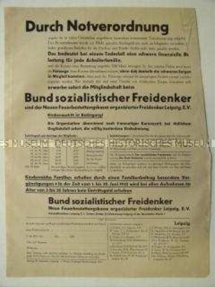 Flugblatt mit Aufruf zum Kirchenaustritt