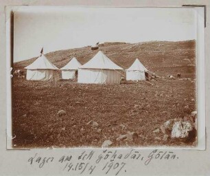 Lager am tell gohadar, Golan. 14.15/4 1907.