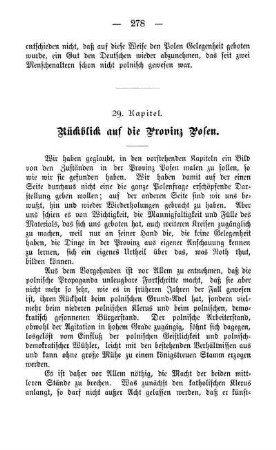 29. Kapitel. Rückblick auf die Provinz Posen.