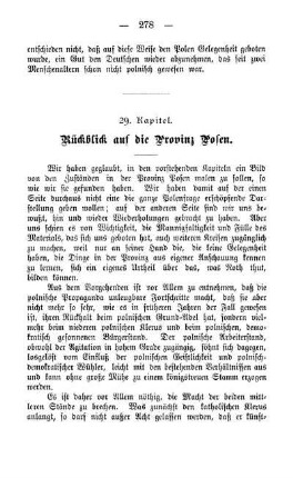 29. Kapitel. Rückblick auf die Provinz Posen.