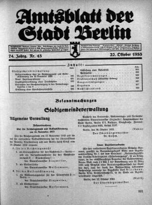1933,43: Nr. 43, 22. Oktober 1933
