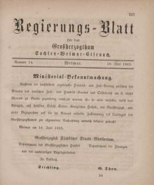 Nr. 14 : 18. Juni 1865