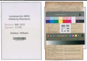 Entnazifizierung Wilhelm Kelders , geb. 10.08.1890 (Landwirt)