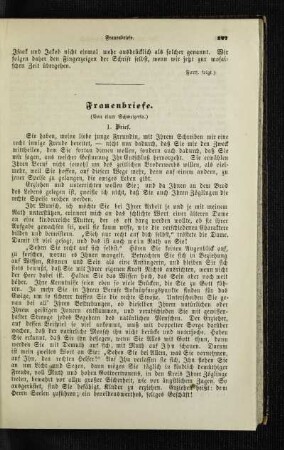 Frauenbriefe