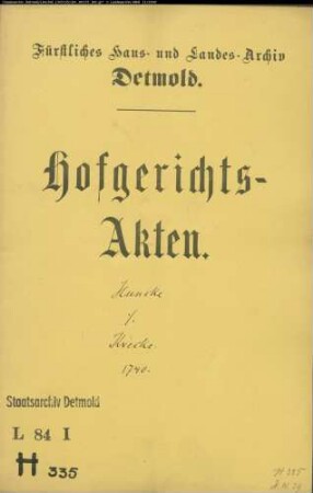 Huncke, Joh. Wilhelm in Horn gegen Goldschmied Christoph Krecke - Landverkauf
