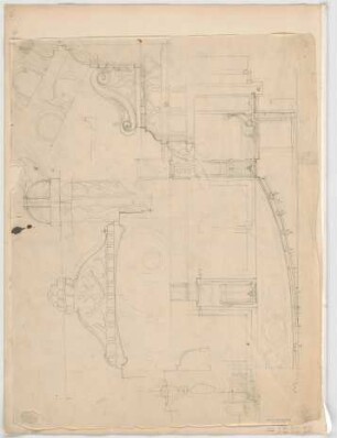 Thiersch, Friedrich von; Wiesbaden; Kurhaus - Schnitt, Details