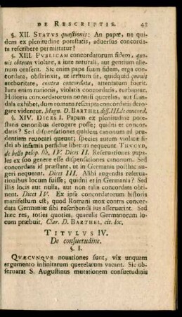 Titulus IV. De consuetudine.